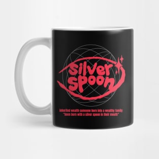 Silver Spoon word lettering art Mug